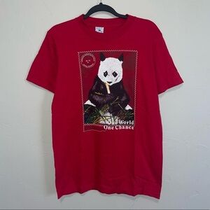 Vintage 1991 American Eagle Single Stitch Panda Animal Preserve Graphic Tee